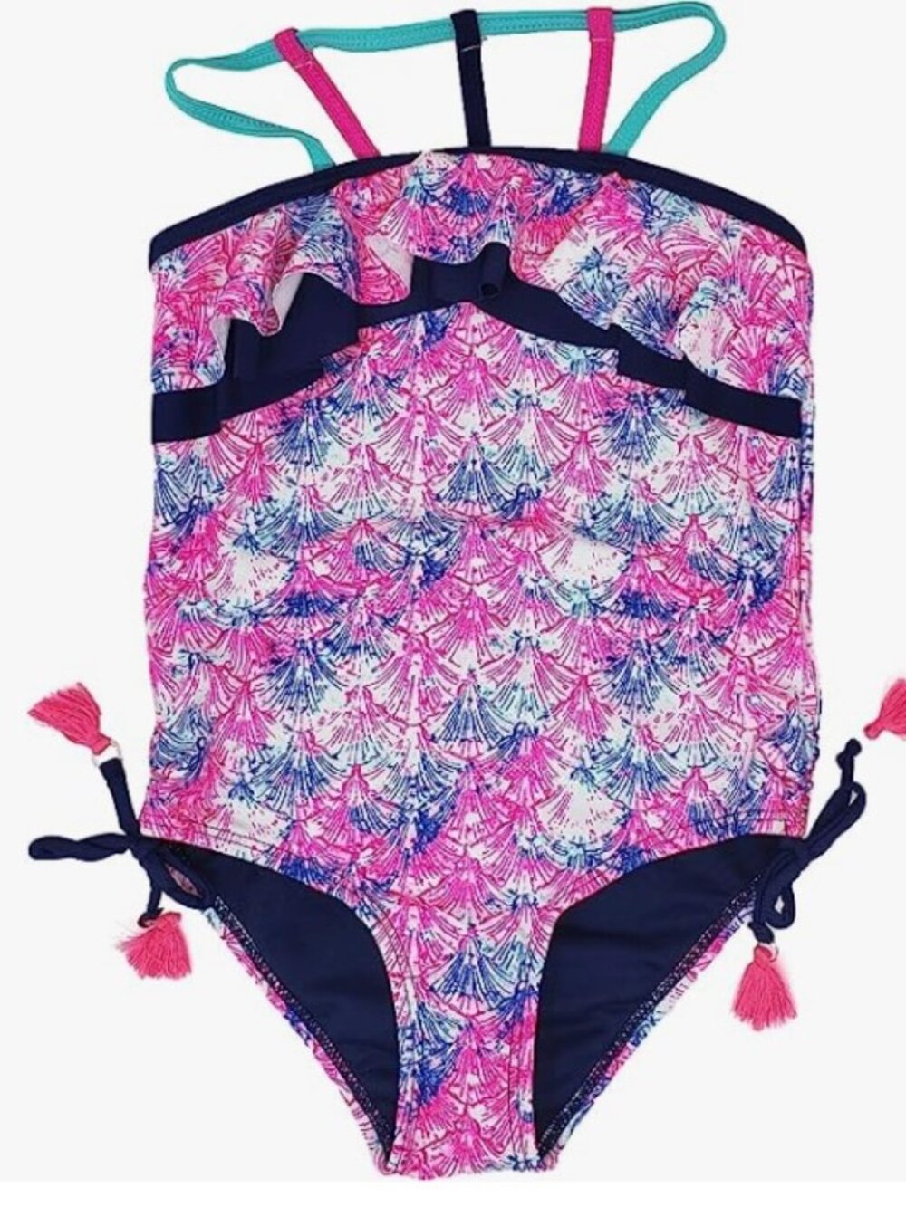 Limited Too Girls Printed UPF 50 Sun Protection Swimsuit